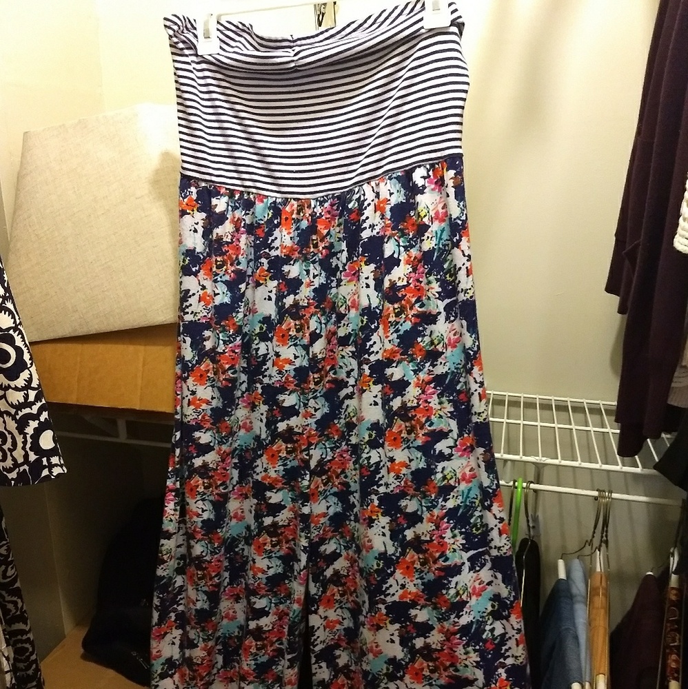 Large cotton strapless jumpsuit